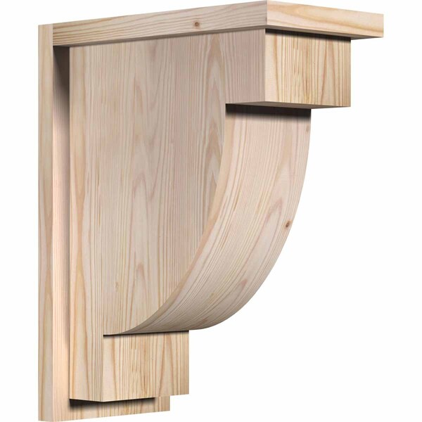 Ekena Millwork Alpine Smooth Corbel w/Backplate, Douglas Fir, 7 1/2"W x 14"D x 18"H COR08X14X18ALP01SDF - main